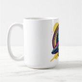 404 Gravity not found - Retro Space Pop Art Kaffeetasse (Links)