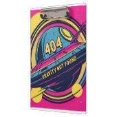 404 Gravity not found - Retro Space Pop Art Klemmbrett (Links)