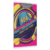 404 Gravity not found - Retro Space Pop Art Klemmbrett (Rechts)
