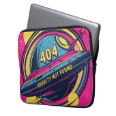 404 Gravity not found - Retro Space Pop Art Laptopschutzhülle (Vorderseite Links)