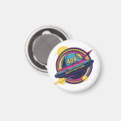 404 Gravity not found - Retro Space Pop Art Magnet (Vorderseite/Rückseite)