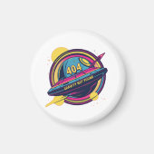 404 Gravity not found - Retro Space Pop Art Magnet (Vorne)