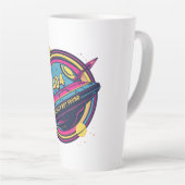 404 Gravity not found - Retro Space Pop Art Milchtasse (Rechte Ecke)