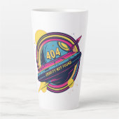 404 Gravity not found - Retro Space Pop Art Milchtasse (Vorderseite)