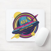 404 Gravity not found - Retro Space Pop Art Mousepad (Mit Mouse)