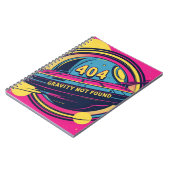 404 Gravity not found - Retro Space Pop Art Notizblock (Linke Seite)