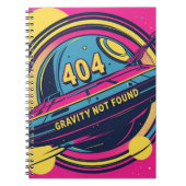 404 Gravity not found - Retro Space Pop Art Notizblock (Vorderseite)