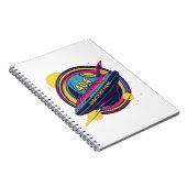 404 Gravity not found - Retro Space Pop Art Notizblock (Rechte Seite)