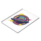 404 Gravity not found - Retro Space Pop Art Notizblock (Linke Seite)