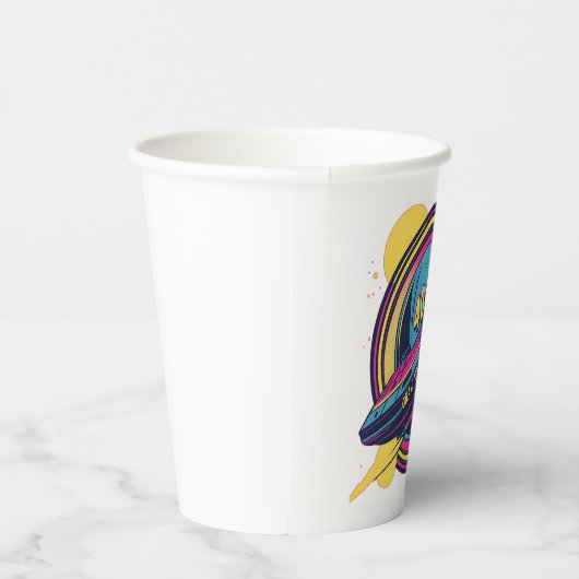 404 Gravity not found - Retro Space Pop Art Pappbecher (Rechts)