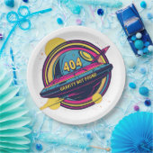 404 Gravity not found - Retro Space Pop Art Pappteller (Party)