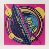 404 Gravity not found - Retro Space Pop Art Puzzle (Horizontal)