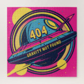 404 Gravity not found - Retro Space Pop Art Puzzle (Vertikal)