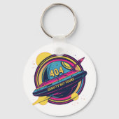 404 Gravity not found - Retro Space Pop Art Schlüsselanhänger (Vorderseite)
