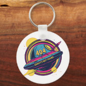404 Gravity not found - Retro Space Pop Art Schlüsselanhänger (Vorderseite)