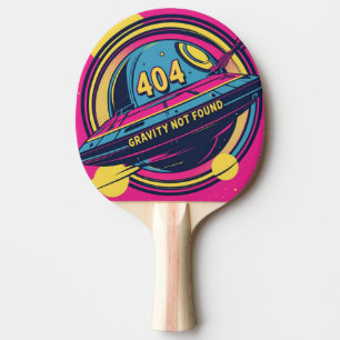 404 Gravity not found - Retro Space Pop Art Tischtennis Schläger
