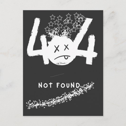 404 KEINE VERBINDUNG POSTKARTE (Vorderseite)