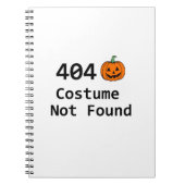 404 Kostüm nicht gefunden Notizblock (Vorderseite)