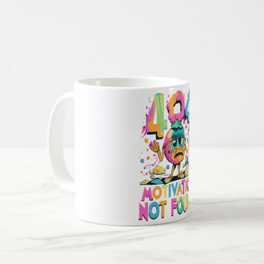 404 - Motivation nicht gefunden Kaffeetasse (Vorderseite Links)