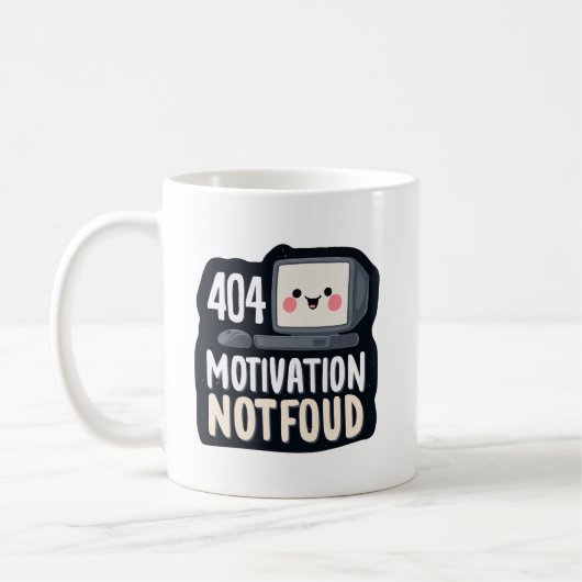 404 Motivation Not Found – Cute Lazy Day Kaffeetasse (Links)