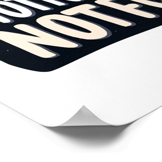 404 Motivation Not Found – Cute Lazy Day Poster (Ecke)