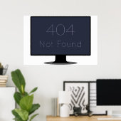 404 Nicht gefundenes Poster (Heimbüro)