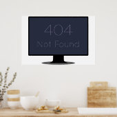 404 Nicht gefundenes Poster (Küche)