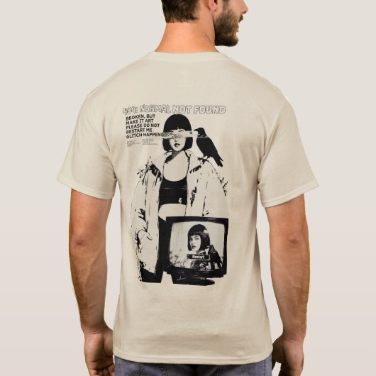 404: Normal Not Found – Glitched Soul T-Shirt (Rückseite)