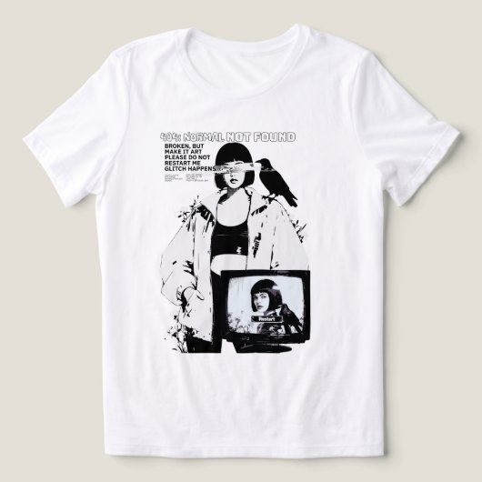 404: Normal Not Found – Glitched Soul Tri-Blend Shirt (Design Vorderseite)