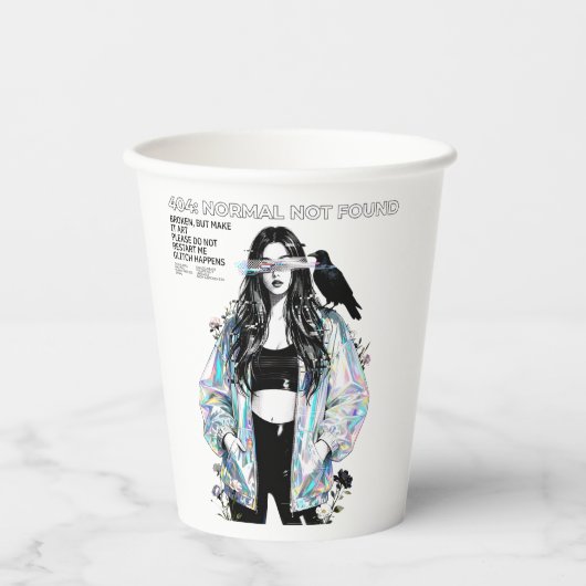 404 – Normal Not Found Pappbecher (Vorderseite)