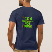 404 Personality Not Found – Glitchy Error Tee (Rückseite)