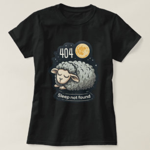 404 Schlaf nicht gefunden - Süßes Cartoon-Schaf T-Shirt