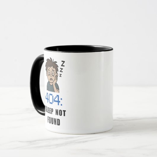 404 Sleep Not Found Tasse (Vorderseite Links)