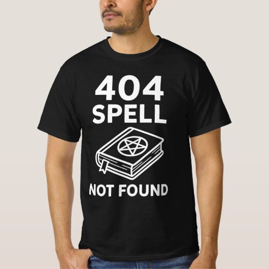 404 SPELL NOT FOUND | Wizard Tech Support Funny Ga T-Shirt (Vorderseite)