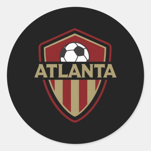 404 United Atlanta Soccer Ball Abzeichen Jersey Runder Aufkleber (Vorderseite)