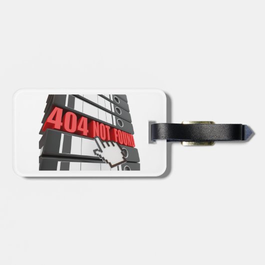 404 Website-Fehlermeldung nicht gefunden Gepäckanhänger (Rückseite horizontal)