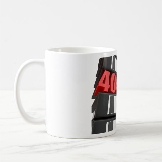 404 Website-Fehlermeldung nicht gefunden Kaffeetasse (Links)