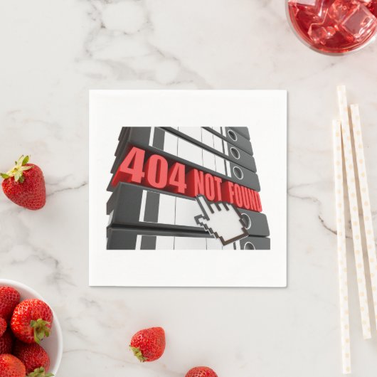 404 Website-Fehlermeldung nicht gefunden Serviette (Beispiel)