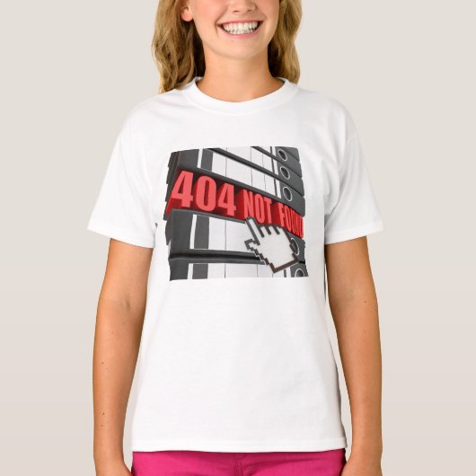 404 Website-Fehlermeldung nicht gefunden T-Shirt (Vorderseite)