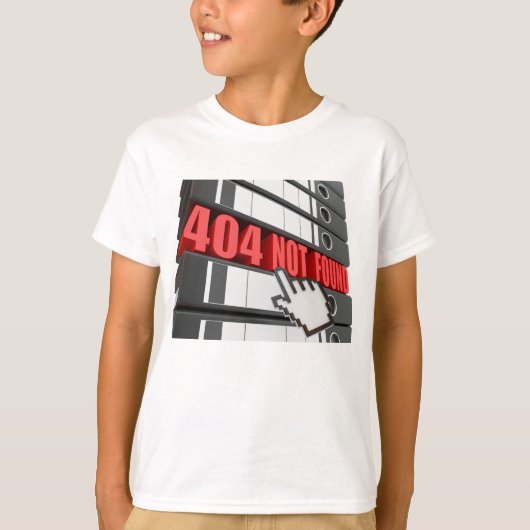 404 Website-Fehlermeldung nicht gefunden T-Shirt (Vorderseite)