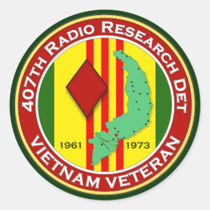 407. RRD - ASA Vietnam Runder Aufkleber