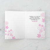 4084 Niece Birthday wünscht Pink und Schwarz Karte (Innenseite)