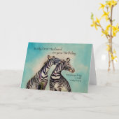 4089 Ehemann-GeburtstagZebras Karte (Gelbe Blume)
