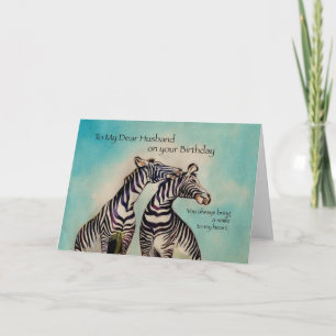 4089 Ehemann-GeburtstagZebras Karte
