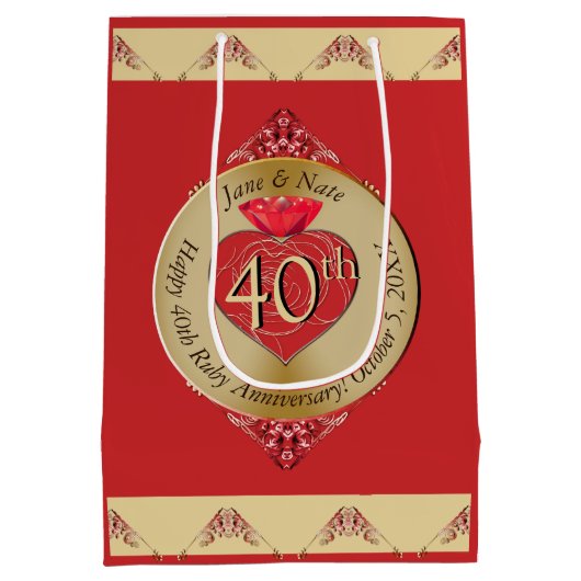 40./15. Ruby Red Mittlere Geschenktüte (Rückseite)
