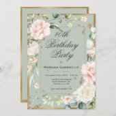 40. 40. Geburtstagsfrau Einladung (Vorne/Hinten)