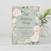 40. 40. Geburtstagsfrau Einladung (Stehend Vorderseite)