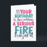 40. 50. 60. Geburtstagsgefahr Funny Birthday Karte<br><div class="desc">Hübsche,  humorvolle und manchmal sarkastische Geburtstagskarten für Ihre Familie und Freunde. Holen Sie sich diese lustige Karte für Ihre besondere Person. Besuchen Sie unseren Laden für coolere Geburtstagskarten.</div>