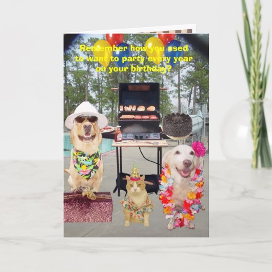 40., 50., 60. individuell anpassbarer Geburtstag Karte (Vorderseite)