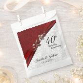 40., 52. oder 80. Ruby Floral Jubiläum Gunst B Geschenktütchen (Ausgeschnitten)